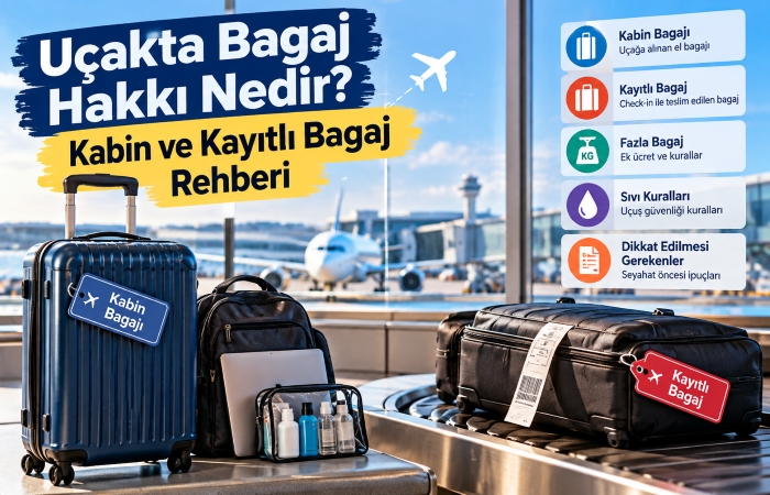 Uçakta Bagaj Hakkı Nedir? Kabin ve Kayıtlı Bagaj Rehberi